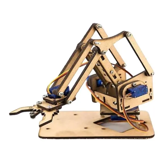Braço Robótico Mdf Para Arduino, Parafusos Porcas, Robótica
