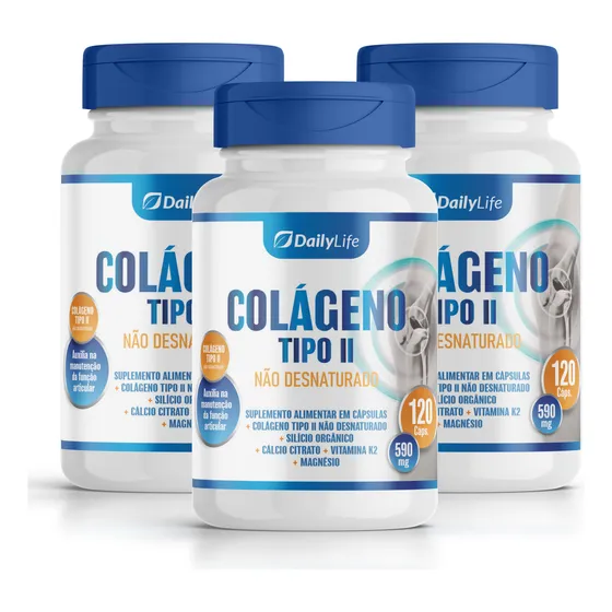 Colageno Tipo 2 Não Hidrolisado Não Desnaturado 360 Cáps Daily Life