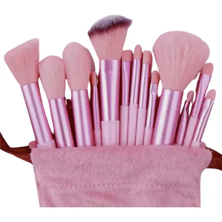 Kit Pinceis Maquiagem Com 13 Unidades Sombra Blush Corretivo Lilás