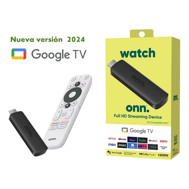 Onn Google Tv Stick Full Hd Dispositivo Streaming 2024