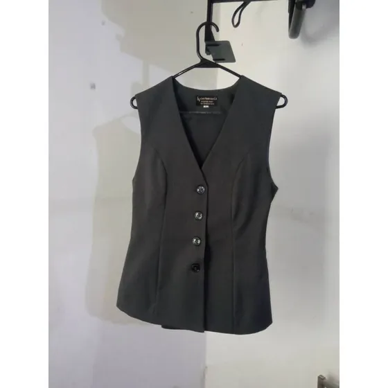 Chaleco/pullover Ejecutivo Dama Gris Strech Talla S Pequeña