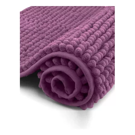 Tapete Baño Ultra Suave Absorbente 45x70 Cm Color Morado Liso