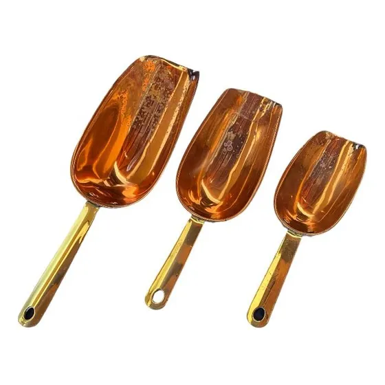 Kit Cucharas Servir Hielo Harina Grano Antiguas Cobre/bronce