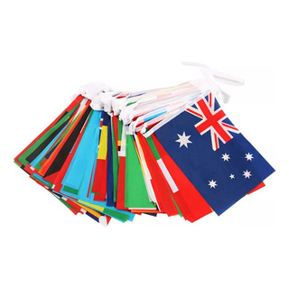 Bandera De Cuerda Con 100 Paises Del Mundo De 28 Metros Bandera De Cuerda Con 100 Paises Del Mundo De 28 Metros