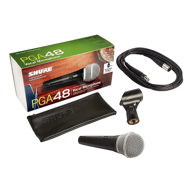 Microfono Shure Pga48 Xlr Dinamico Profesional Con Cable 