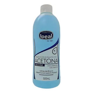 Removedor De Esmaltes Com Acetona + Silicone Ideal 500ml Removedor De Esmaltes Com Acetona + Silicone Ideal 500ml