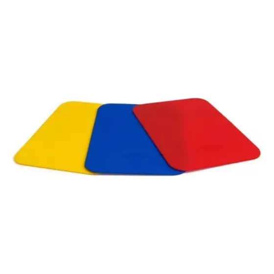 Tarjetas De Arbitro Azul, Amarillo  Y Rojo Futbol