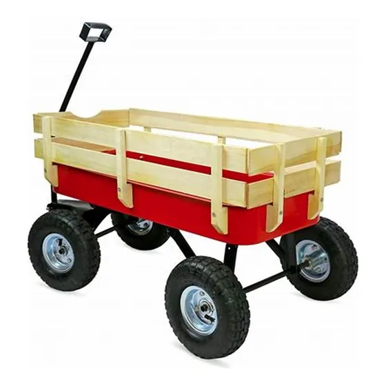 Carro/carrito De Carga Multiuso Metal Y Madera Grande