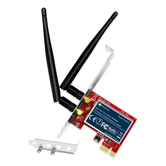 Febsmart Wireless N 24ghz 300mbps Red Adapter Pcie 11,