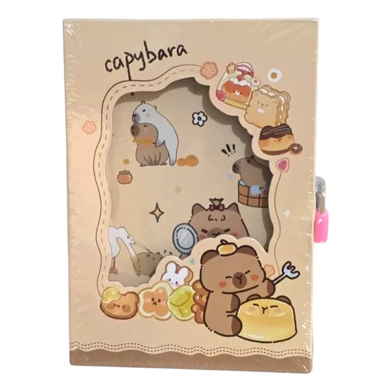 Libreta Agenda 2025 Capibara 19 Cm Cuaderno Portada Caqui