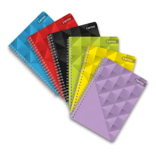 Cuaderno Profesional Ferrini 6pk Doble Aro Unicolor 120h Color RAYA