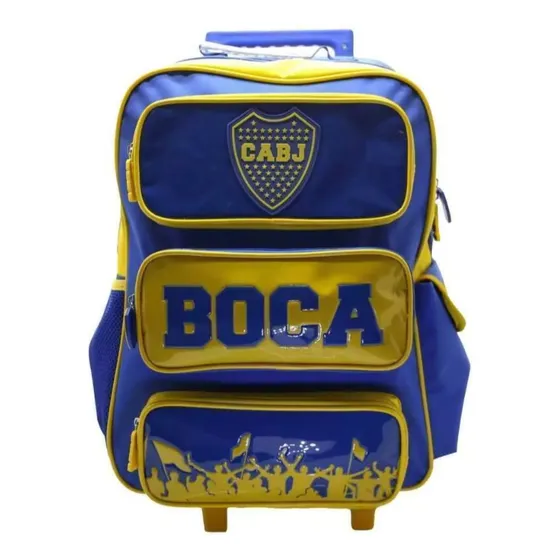 Mochila Con Carro De 18 Pulgadas Del Club Atletico Boca Juniors Cresko Bo468