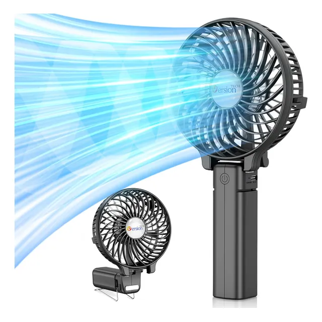 Ventilador Portatil Versiontech Con Carga Usb 4000mah -black