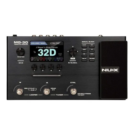 Pedaleira Para Guitarra Nux Mg-30 Com Impulse Response