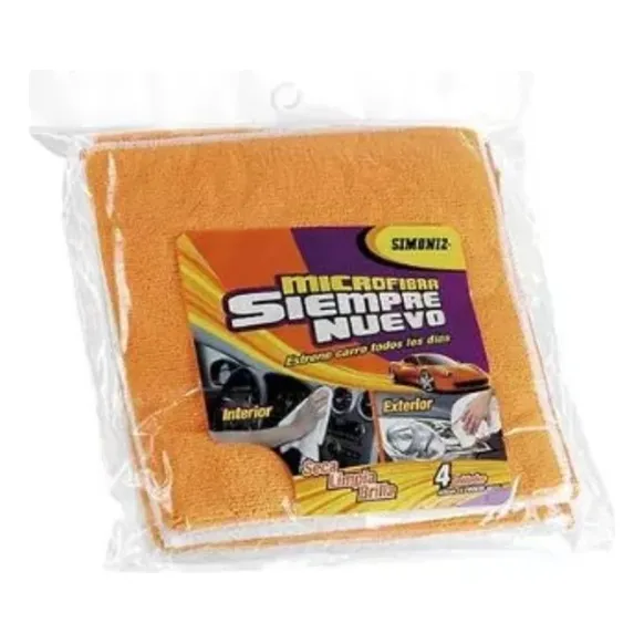 Paquete X 4 Und Microfibra Multiusos Moto Full Simoniz