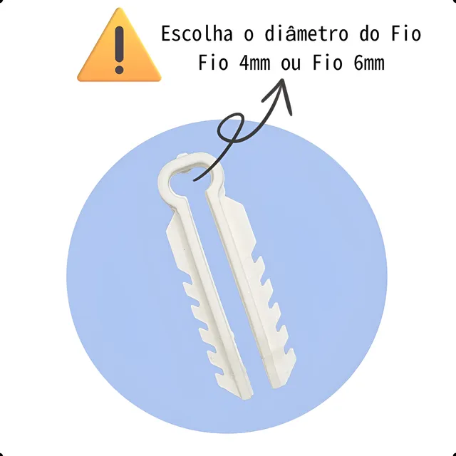 100pcs Fixa Cabo Bucha Clamp Para Fio 4mm Ou 6mm Abracadeira