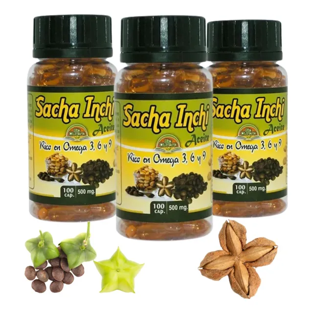 Aceite De Sacha Inchi Omega Triple 3,6 & 9 Pack 3 Frascos 