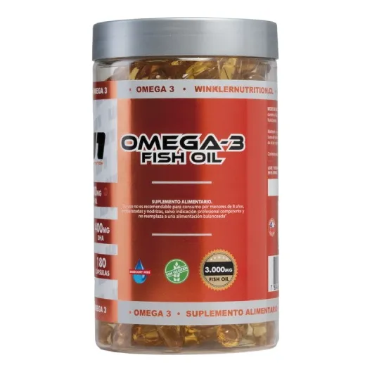 Omega 3 180 Caps. Winkler Nutrition Sabor Cápsulas blandas