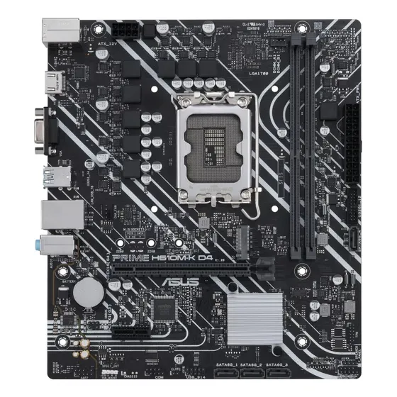 Tarjeta Madre Prime H610m-k D4 Negro