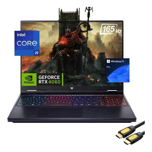 Acer Predator Helios Neo 16 - Portátil Para Juegos, Visualización Wuxga 165hz Ips De 16 Pulgadas, Core I9-14900hx, Geforce Rtx 4060, 16gb Ddr5, 1tb Pcle 4.0, Wifi 6e, Tb 4, 4-zone Rgb Kb, Rj45, Sps - 