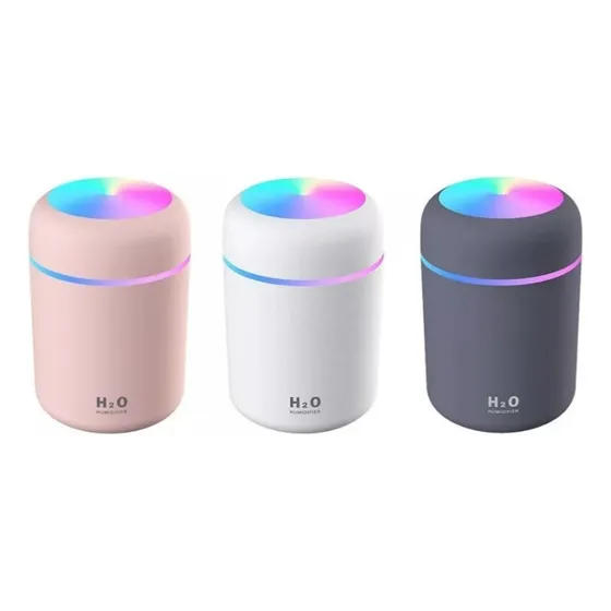 Mini Umidificador Ar Portátil Purificador Usb Colorido Cor Rosa 127/220v