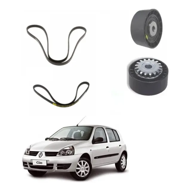 Kit Correas Poly V Y Tensores Alternador Clio 2 1.2 16v D4f