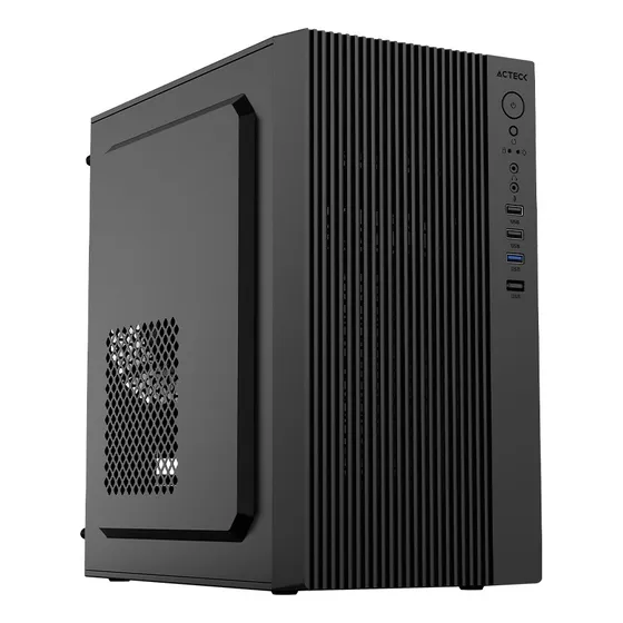 Gabinete Mini Torre Acteck Zenith Gi656 Max Mb M-atx 500w Color Negro