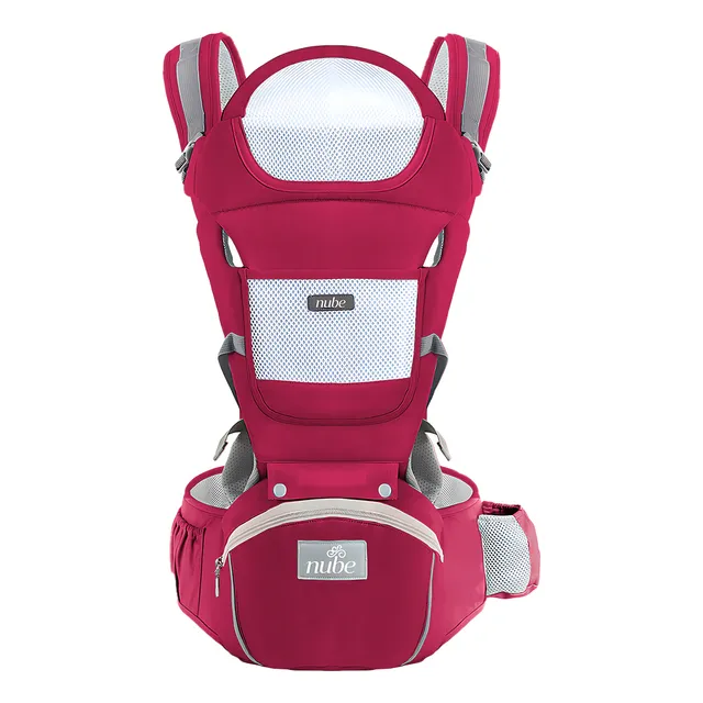 Cangurera Para Bebé Portabebé Ergonómica Multifuncional Nube Color Rojo