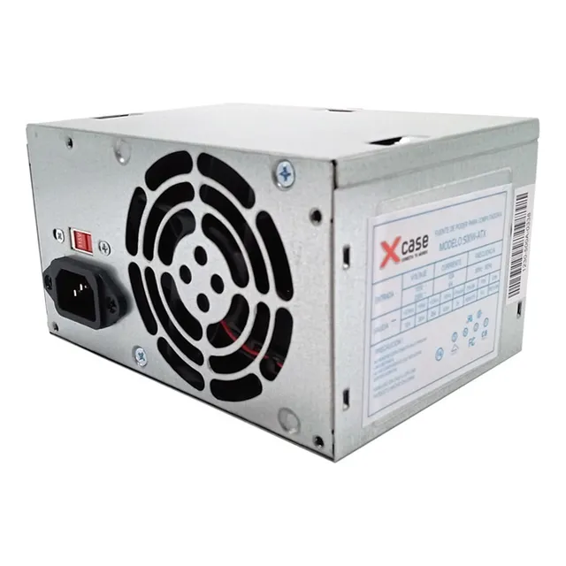 Fuente De Poder Xcase Atx 500w Compacta A Granel Gris
