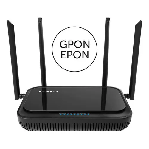Modem Optico Intelbras Pon Lan 2p Fxs 1p Wi-fi Cor Cinza-escuro