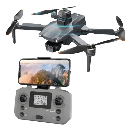 Drone L600pro Max 4k Com 2 Baterias Evitação De Obstáculos Cinza-escuro