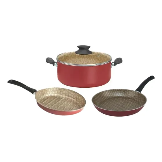 Set Rivoli Cacerola 22 + Sarten 24 + Bifera 28