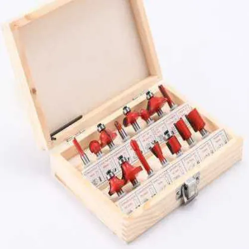 Juego De 15 Brocas Fresas Madera Router 1/4 Corte Desbaste