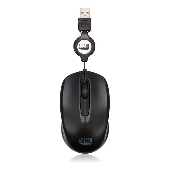 Adesso Imouse S5 Mini Cable Usb Retractil Diseño 3 Boton Ppp