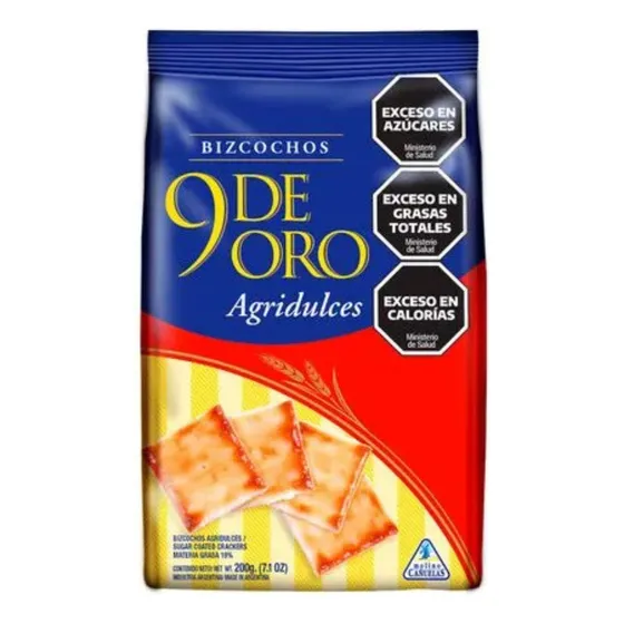 Bizcochos 9 De Oro Agridulces Galletitas 200g