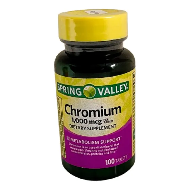 Chromium 1000mcg  100tabs  Spring Valley