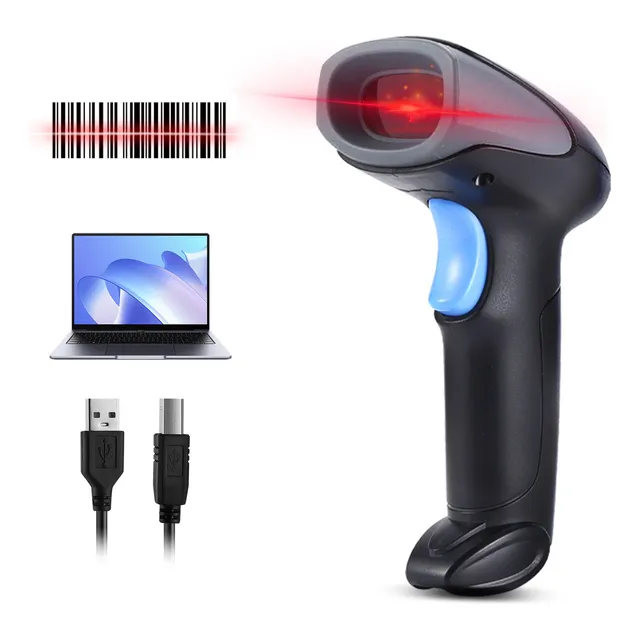 Lector Codigo De Barras Láser Usb Cableado