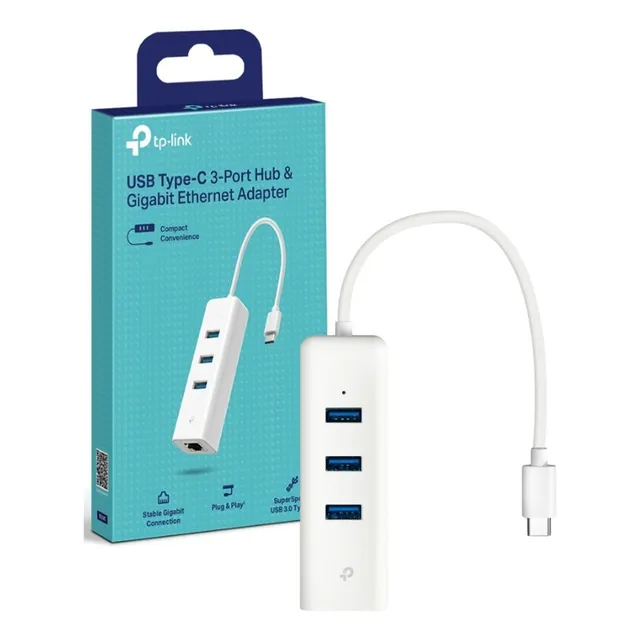 Adaptador De Red Tp-link Ue330c Usb-c A Rj45 Gigabit 3 Usb