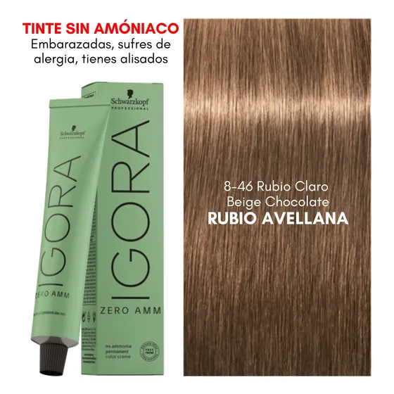 Tinte Igora Zero Sin Amoniaco Amm Tinte + Peróxido + Guantes
