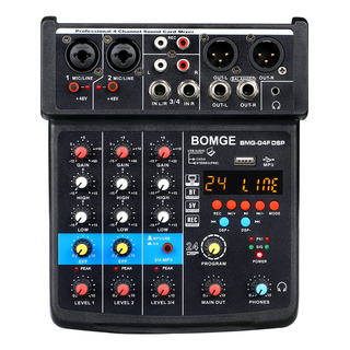 Mesa De Som Bomge 04f 4 Canais Dj Mp3/usb/bluetooth/48v/dsp Mesa De Som Bomge 04f 4 Canais Dj Mp3/usb/bluetooth/48v/dsp