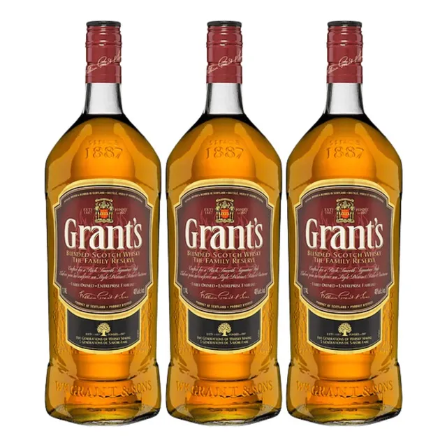 Whisky Grants 40° 1.0 Lt Pack 3