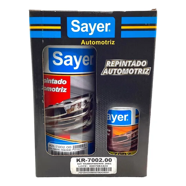Kit Pintado Transparente Automotriz Poliuretano Sayer Kr7002
