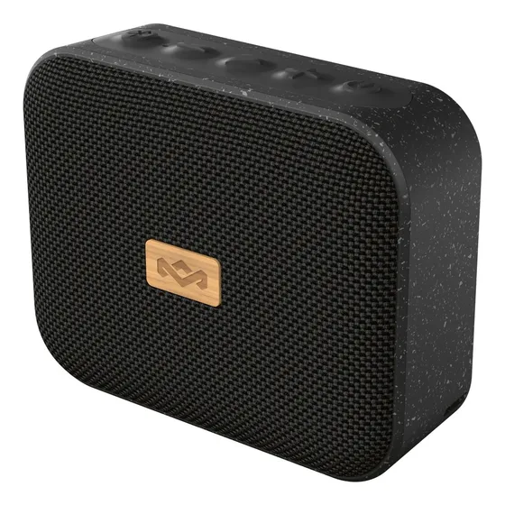 Parlante Bluetooth 5.3 Portátil Jammin Negro Protección a prueba de salpicaduras IPX5 House of Marley Color Negro