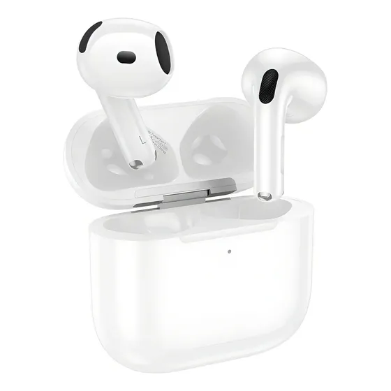 Audífono Hoco Inalámbrico Sin Gomita Ew85 Color Blanco