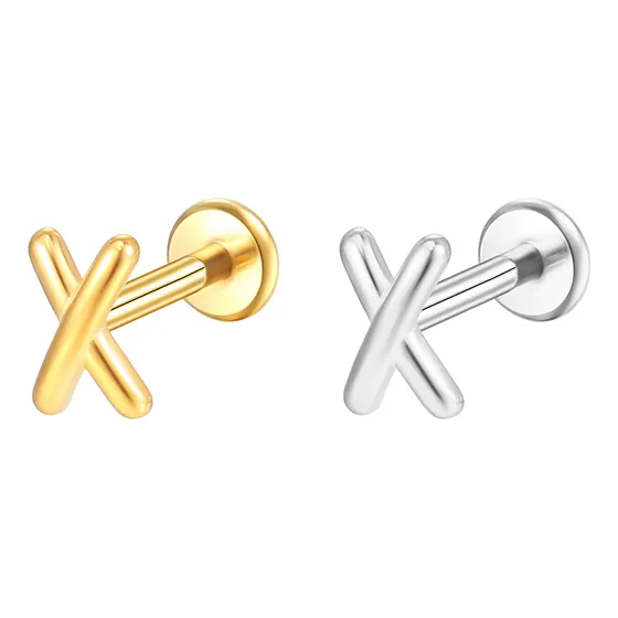 Piercing Helix Conch Tragus Aço Cirúrgico Pvd X 1,2x8mm