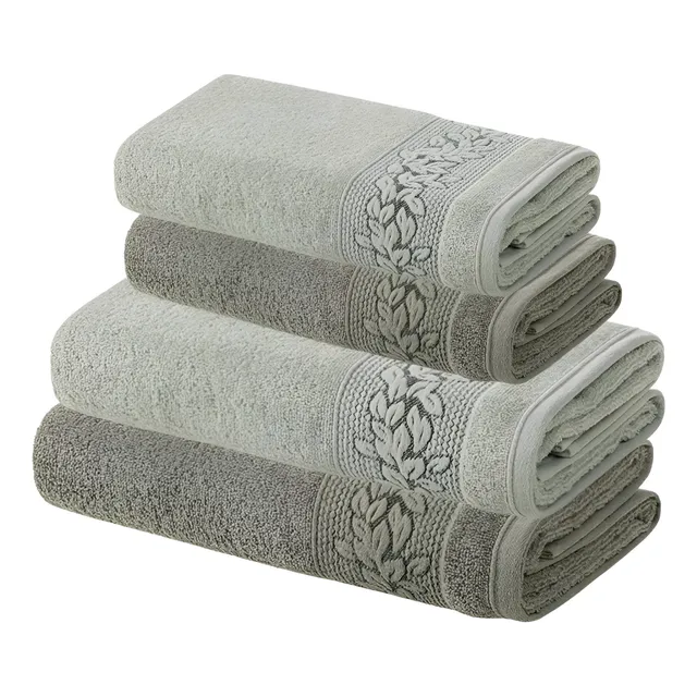 Jogo De Toalhas 4 Pçs Fio Cardado 100% ALG Provence Karsten