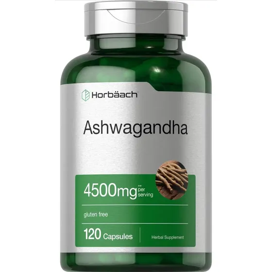 Ashwagandha Potente Premium 4500mg Antistress 120 Cápsulas Non GMO Gluten Free | Cuotas sin interés