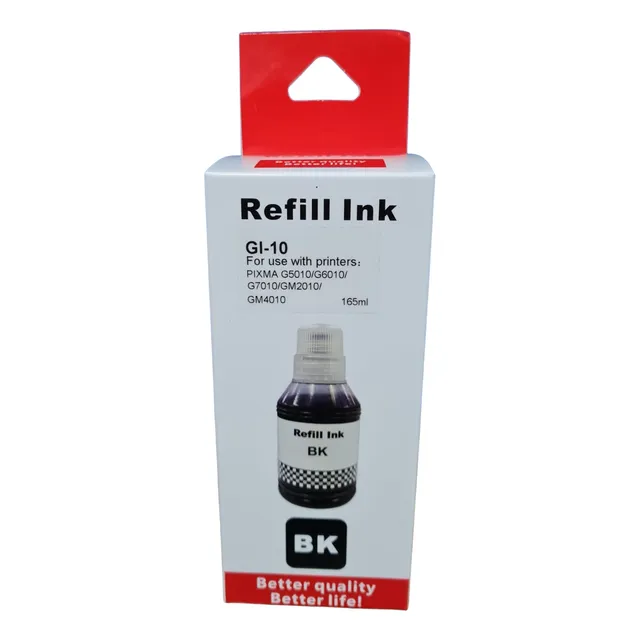 1 Tinta Negra Para Canon Gi-10 Pixma G5010 G6010 G7010 G2010