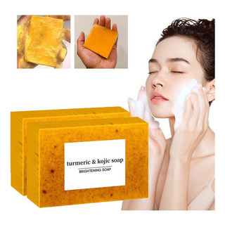 2 Jabones Limpiadores De Cúrcuma De Alta Calidad, Gel Exfoli 2 Jabones Limpiadores De Cúrcuma De Alta Calidad, Gel Exfoli