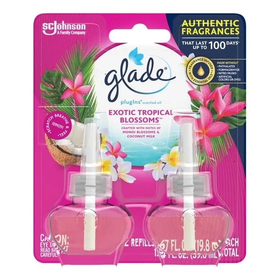 Glade Aceite Esencial 2 Refills 39.6ml Exotic Tropical
